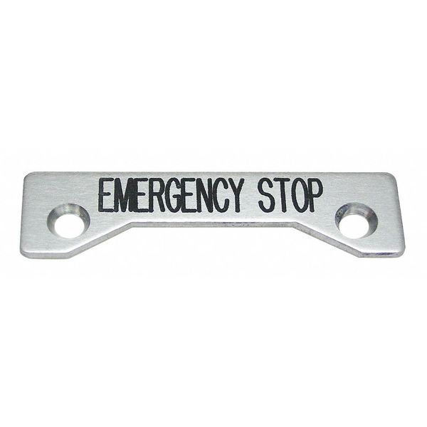 Standard Legend Plate, Emergency Stop