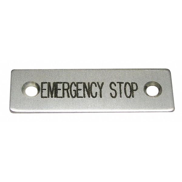 Standard Legend Plate, Emergency Stop