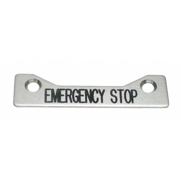 Standard Legend Plate, Emergency Stop