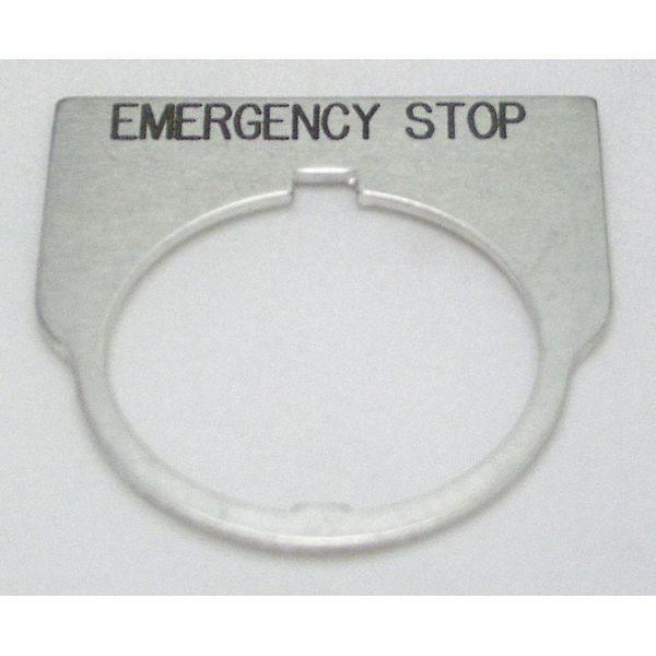 Standard Legend Plate, Emergency Stop