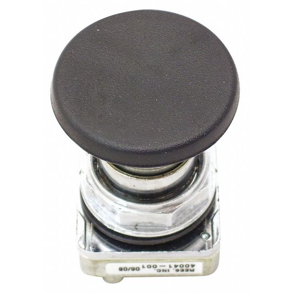 Push Buttons Mushroom Plunger, Blk, 30mm