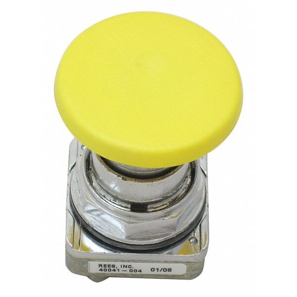 Push Buttons Mushrrom Plunger, Yllw, 30mm