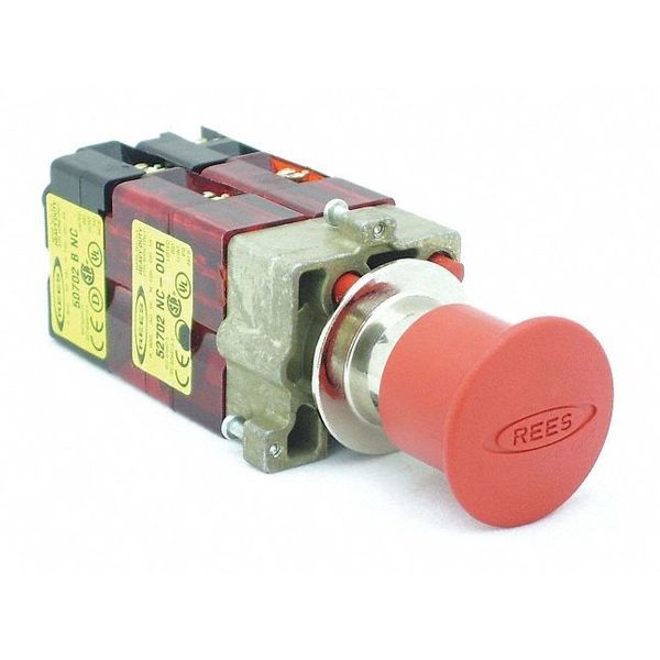 Push Buttonw/2 NC/1 NO/1 NC Mt, Red, 22mm