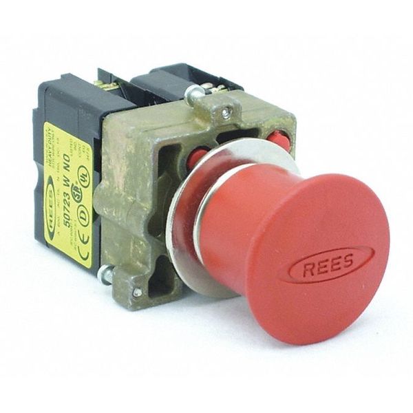 Push Button Plunger, NO/NC, Red, 22mm