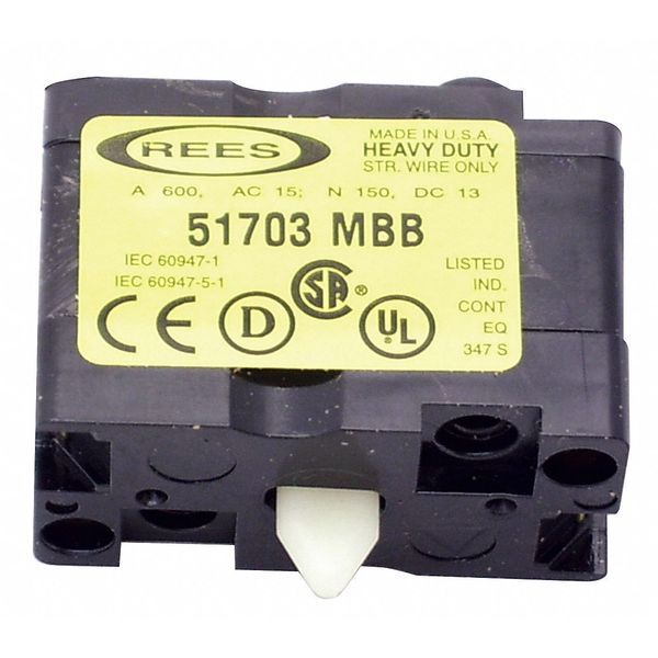 Cntct Blck, C-Circuit, 1 N0/1 NC, Opn/Close
