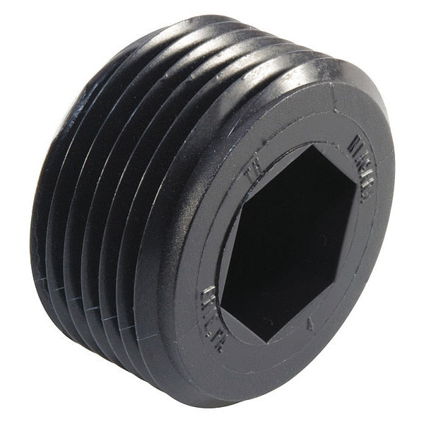 Plug, Threaded, Hex Socket, 3/8-18