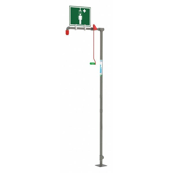 Emergency Shwr, Floor, Galv Mild Steel
