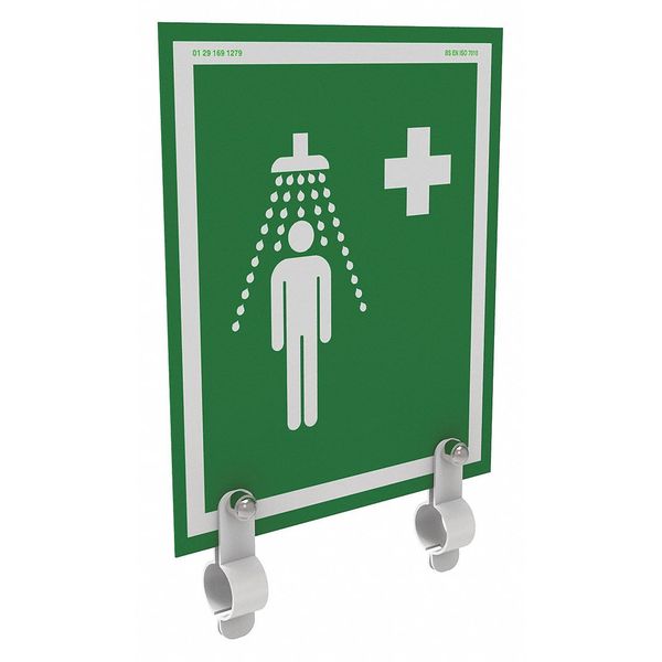 Safety Shower Sign, Universal, Brackets