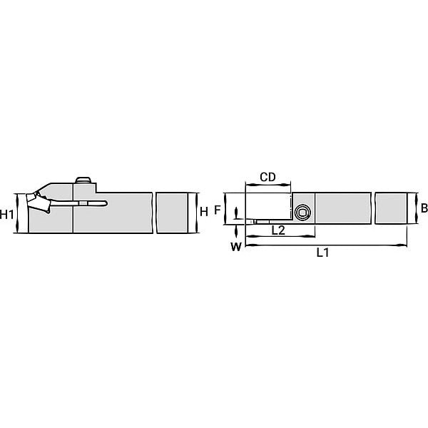 Thread Turning Toolholder, 12250025200