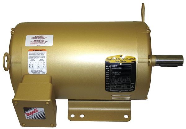 3-Phase General Purpose Motor, 7 1/2 HP, 184TC Frame, 208-230/460V AC Voltage, 3450 Nameplate RPM
