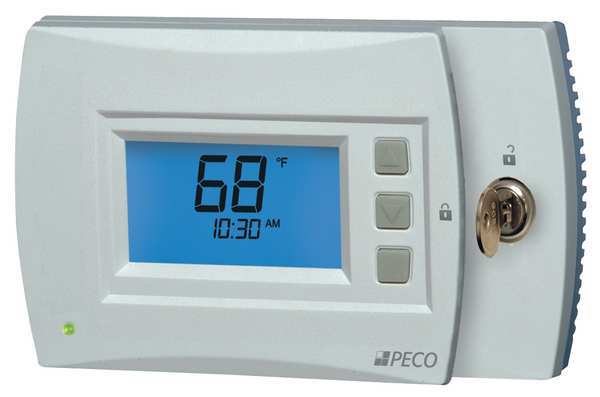 Programmable Thermostat, 7 Programs, 3 H 3 C, Wall Mount, Hardwired/Battery, 24VAC