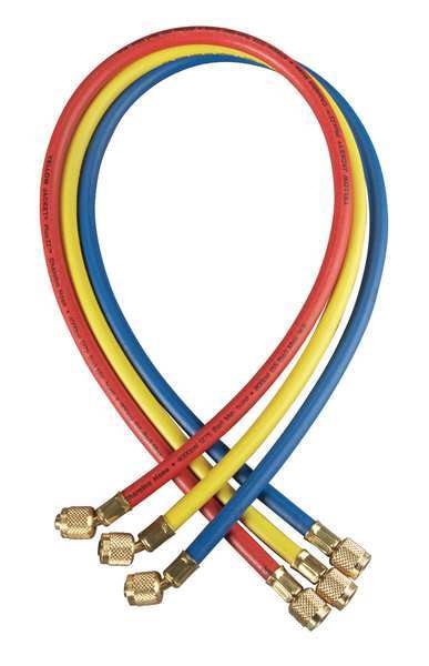 Manifold Hose Set, 36 In, Red, Yellow, Blue