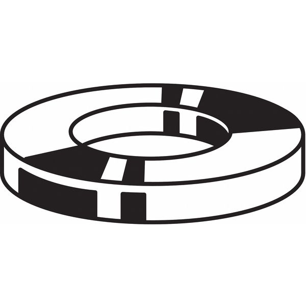 Flat Washer, Fits Bolt Size #1 , Steel Zinc Plated Finish, 100 PK