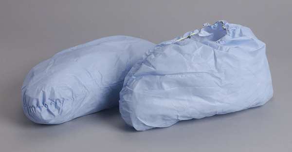 Critical CoverÂ® AquaTrakÂ® Boot Covers, Fluid Resistant, XL, Blue, PK200