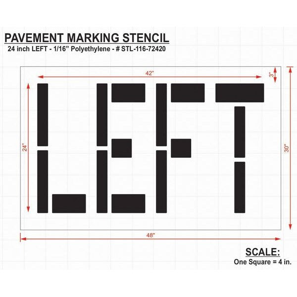 Pavement Stencil, Left, 24 in