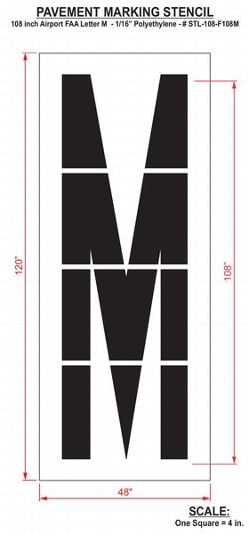 Airport Pavement Stencil, M, 108 in