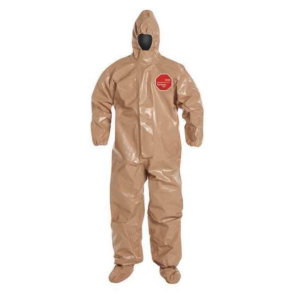 Hooded Coverall, Socks/Boot Flaps, XL, PK6
