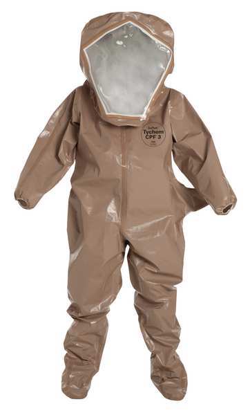 Encapsulated Suit, 6 PK, Tan, Tychem(R) 5000, Zipper