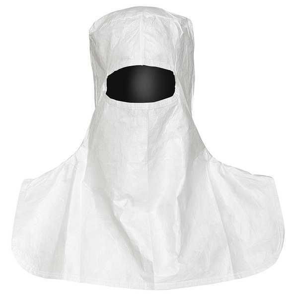 Tyvek Isoclean Cleanroom Hood, White, L, PK100