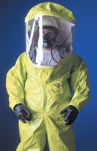 Encapsulated Suit, Yellow, Tychem(R) 10000, Zipper
