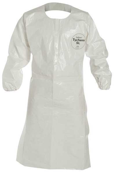 Coat Apron, Tychem(R) SL, White, S, PK25