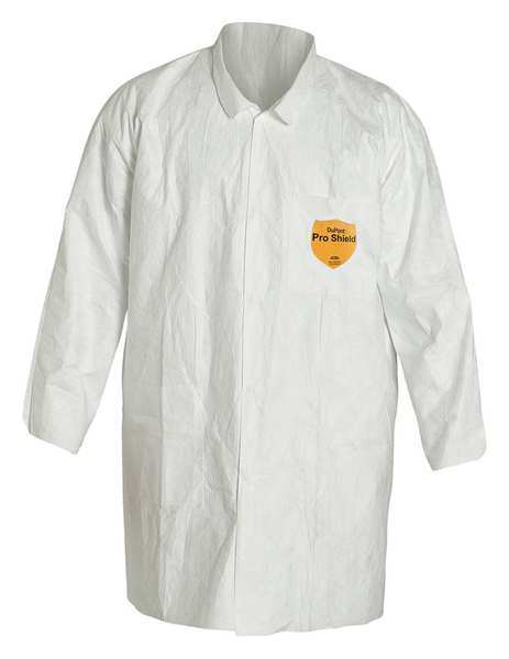 Disposable Lab Coat, S, White, PK30