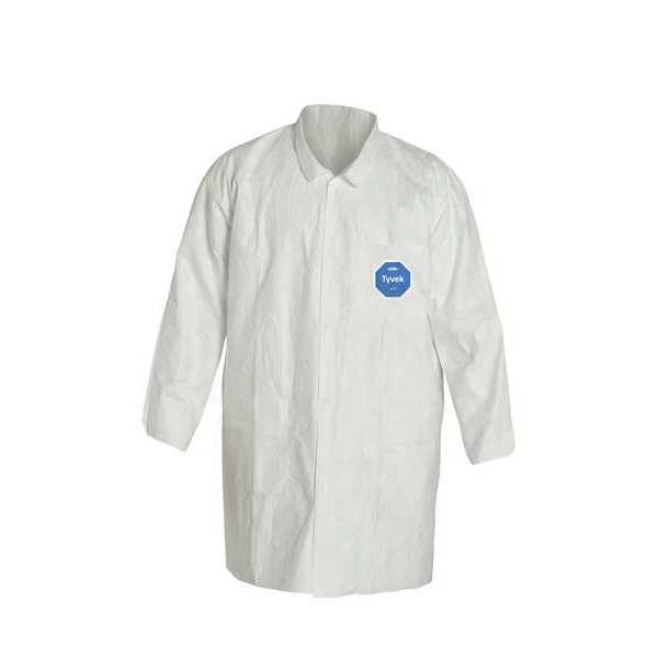 Tyvek Â® 400 Disposable Lab Coat, 5XL, White, PK30
