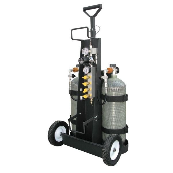 Air Cylinder Cart, 2 Cylinders, 4500 psi