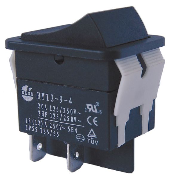 Rocker Switch, DPST, 4 Connections