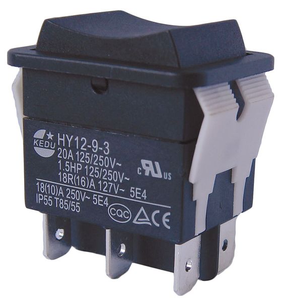 Rocker Switch, DPDT, 6 Connections