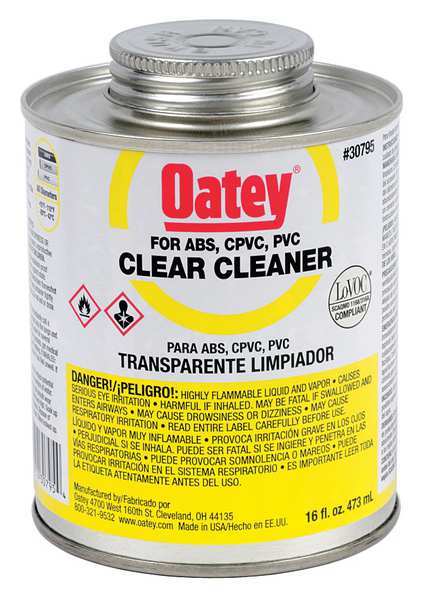 Pipe Cleaner, Low VOC, 16 oz., Clear