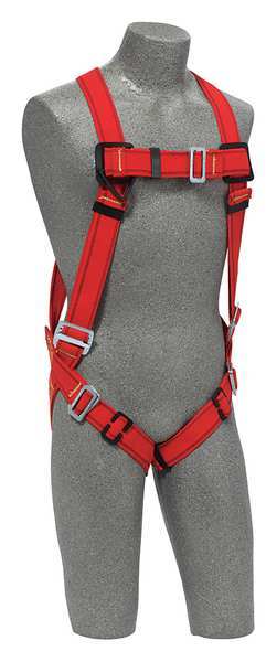 Full Body Harness for Hot Work, Vest Style, M/L, Kevlar(R)/Nomex(R), Red