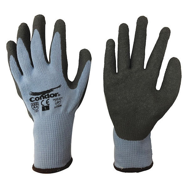 Cut Resistant Coated Gloves, A2 Cut Level, Natural Rubber Latex, L, 1 PR