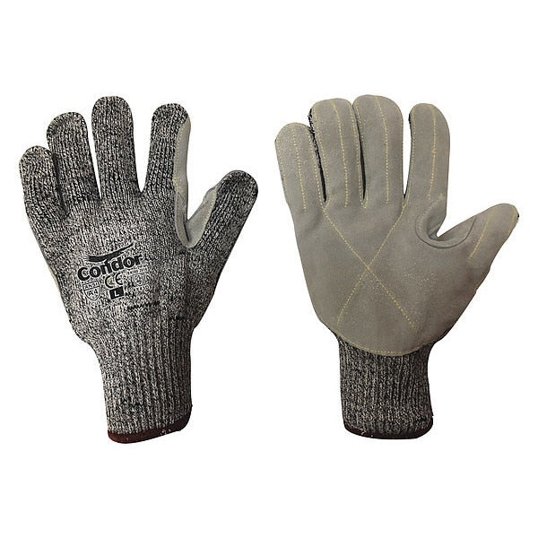 Cut Resistant Gloves, A4 Cut Level, Uncoated, L, 1 PR