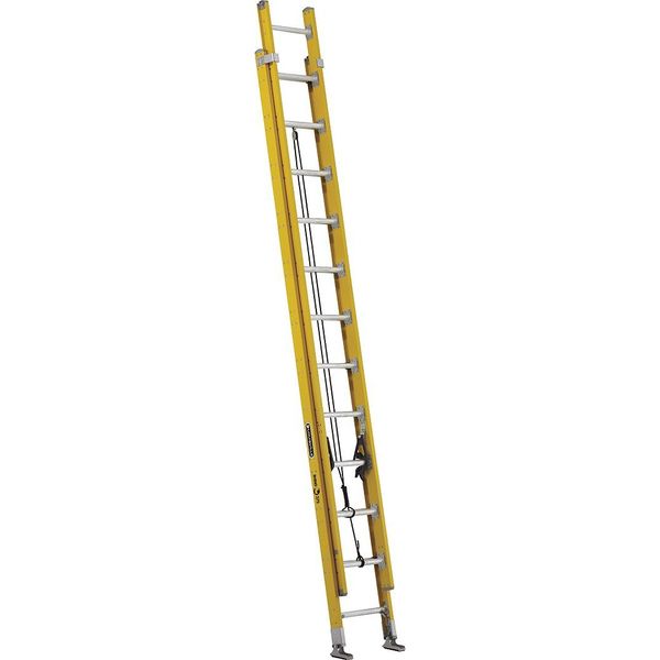 Fiberglass Extension Ladder, 375 lb Load Capacity