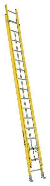 Fiberglass Extension Ladder, 375 lb Load Capacity