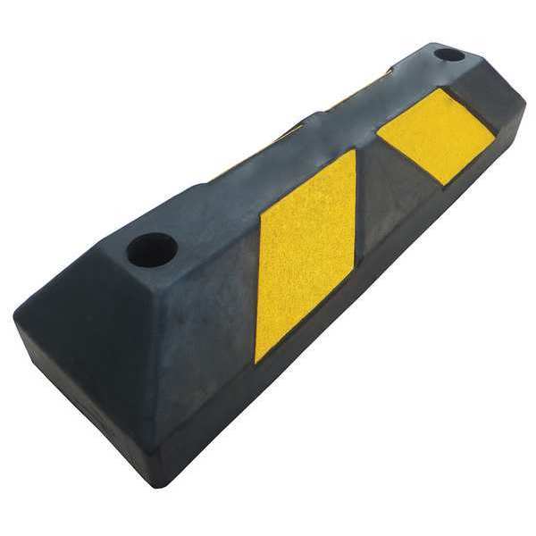 Parking Curb, 6in.W, 4in.H, 22in.L, Rubber
