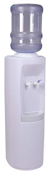 Cold, Room Temperature Bottled Water Dispenser - White
