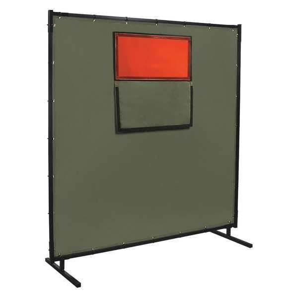 Welding Screen, 8 ft. W, 6 ft., Olive