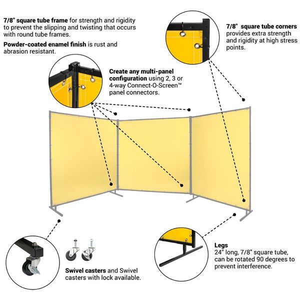 Protect-O-Screens (R) 6 ft. Wx4 ft., Yellow
