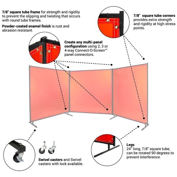 Protect-O-Screens (R) 8 ft. Wx6 ft., Orange
