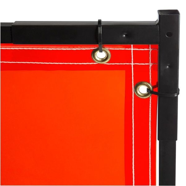 Welding Screen, 10 ft. W, 6 ft., Orange