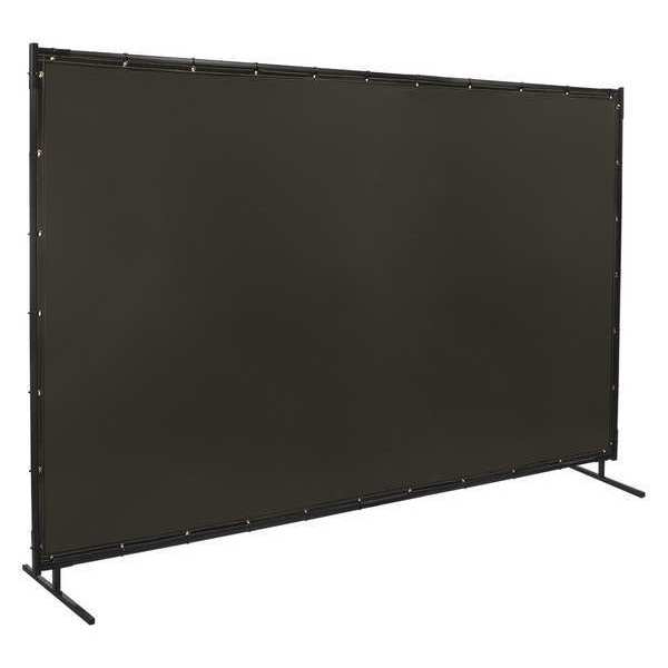 Welding Screen, 10 ftW, 6 ft, Charcoal Gray