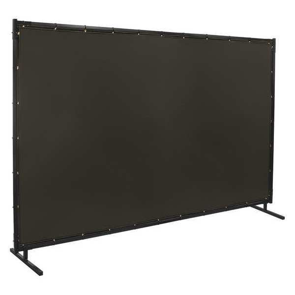 Welding Screen, 10 ftW, 6 ft, Charcoal Gray