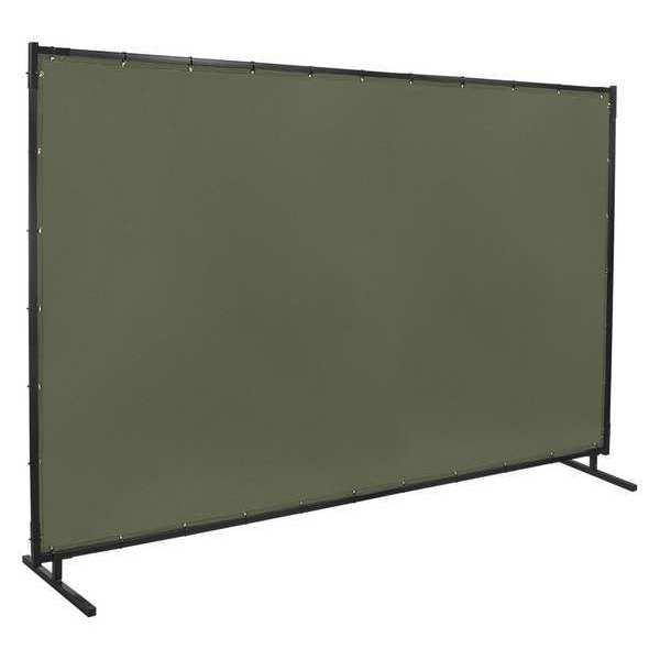 Welding Screen, 10 ft. W, 6 ft., Olive