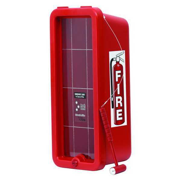 Fire Extinguisher Cabinet, Surface Mount, 19 1/4 in Height, 5 lb