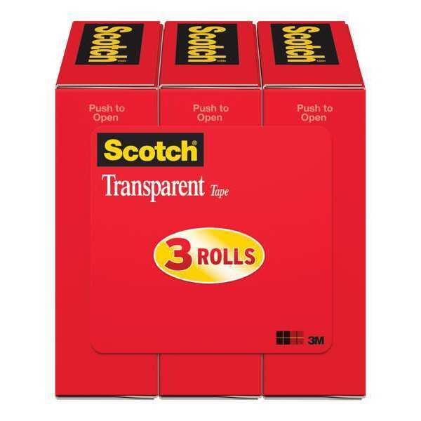 Office Tape, Polyolefin Backing, PK3