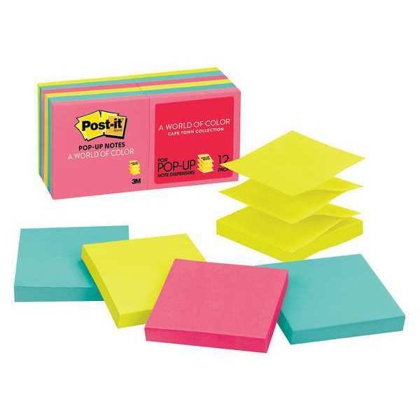 Pop-up Sticky Notes, 3x3 In., PK12
