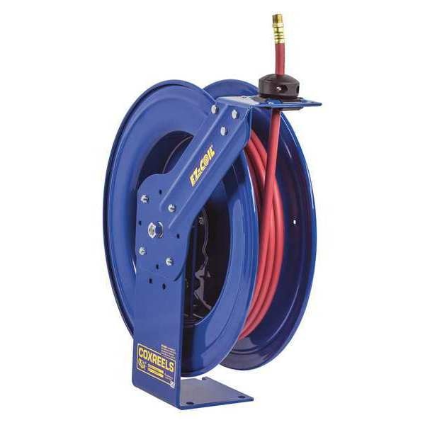 Spring Return Hose Reel, 3/8 in Hose Dia., 100 ft Length, 300 psi