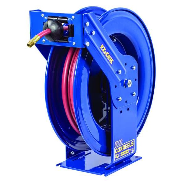 Spring Return Hose Reel, 3/8 in Hose Dia., 75 ft Length, 5,000 psi